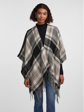 Pieces Pieces Poncho 17144441 Grigio Regular Fit