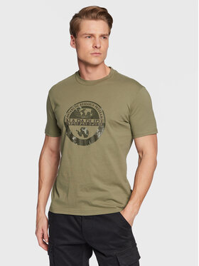 Napapijri Napapijri T-Shirt S-Bollo NP0A4H9K Zelená Regular Fit