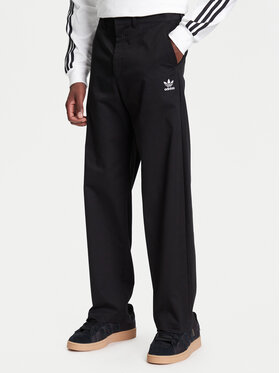 adidas adidas Παντελόνι υφασμάτινο Trefoil Essentials JD2442 Μαύρο Regular Fit