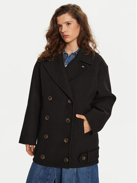 Tommy Jeans Tommy Jeans Демісезонний плащ DW0DW19752 Чорний Regular Fit