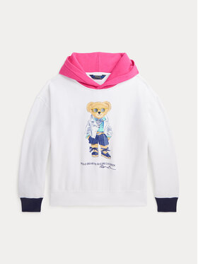 Polo Ralph Lauren Polo Ralph Lauren Džemperis Bear Hoodie 313926018001 Balta Regular Fit