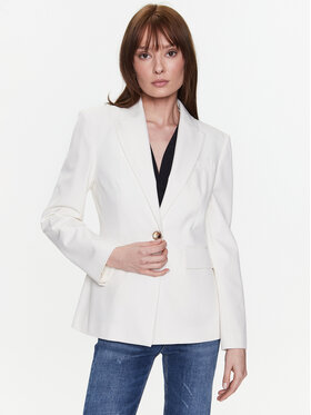 Pinko Pinko Marynarka 100180 A0HO Biały Regular Fit