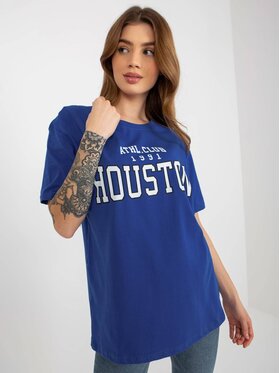 Ex Moda Ex Moda T-Shirt 211458 Niebieski Regular Fit