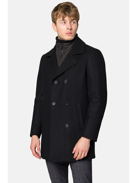 Lancerto Lancerto Płaszcz wełniany Olympia PC073223000008 Czarny Regular Fit