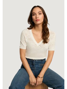 Morgan Morgan Pulover 251-MPALM Alb Regular Fit