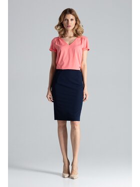 FIGL FIGL Spódnica M260 Granatowy Regular Fit