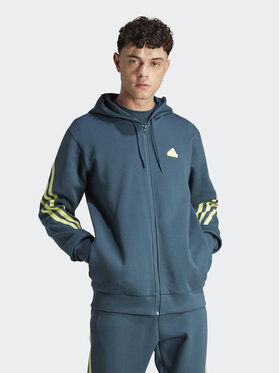 adidas adidas Jopa Future Icons 3-Stripes Full-Zip Hoodie IJ8878 Turkizna Regular Fit