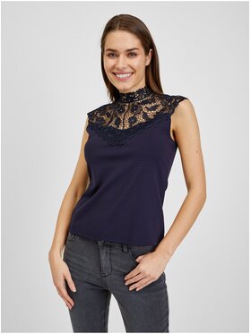 Orsay Orsay T-Shirt 152124-526000__S Granatowy Regular Fit