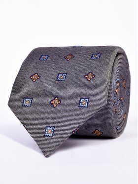 ELSNER ELSNER Kravata JEDWAB ŻAKARD A0863 Sivá