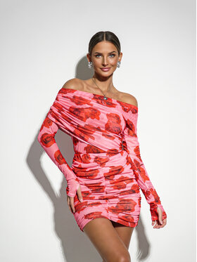 LilaLou LilaLou Bluzka Patrizia Czerwony Slim Fit