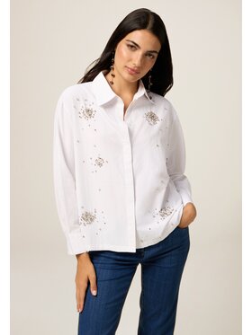 Oltre Oltre Koszula 5200J000790N011 Biały Regular Fit