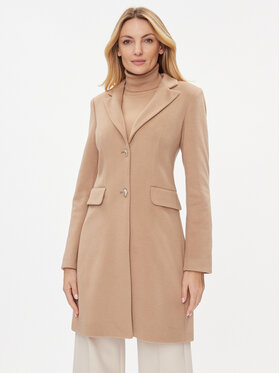 Maryley Maryley Преходно палто 23IB835/01LI Бежов Regular Fit