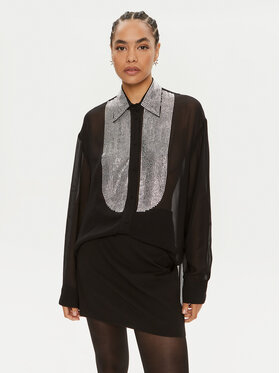 PINKO Pinko Koszula Circe Camicia 102855 A1N5 Czarny Regular Fit