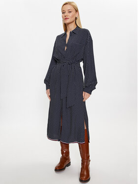 Tommy Hilfiger Tommy Hilfiger Marškinių tipo suknelė WW0WW39474 Tamsiai mėlyna Regular Fit