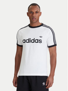 adidas adidas Majica 3-Stripes Ringer KF0418 Bela Slim Fit