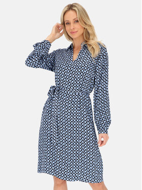Gerry Weber Gerry Weber Sukienka koszulowa 580005-31502 Granatowy Relaxed Fit