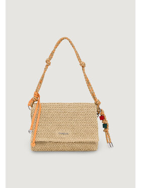 Desigual Desigual Τσάντα BAG_HALF LOGO RAFFIA VE Μπεζ