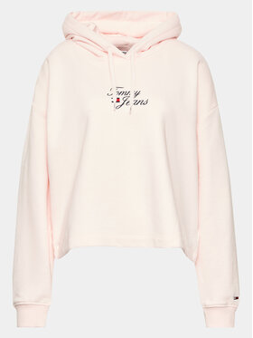 Tommy Jeans Curve Tommy Jeans Curve Суитшърт Essential DW0DW15700 Розов Boxy Fit
