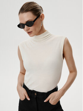 MARI PRETI MARI PRETI Top Sottile Bianco Regular Fit