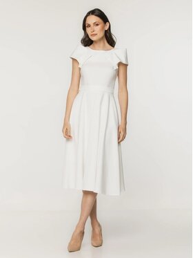 Willsoor Willsoor Sukienka koktajlowa 67956 Biały A-Line Fit
