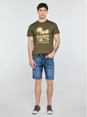 BIG STAR BIG STAR T-Shirt OMER_303_150 Zielony Basic Fit