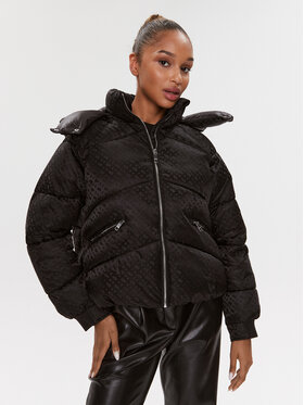 Boss Boss Пухено яке Paxe 50498776 Черен Relaxed Fit