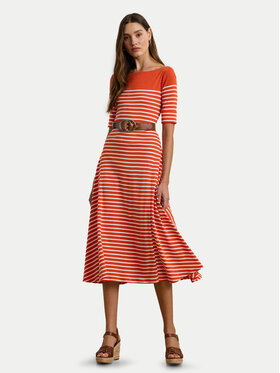 LAUREN RALPH LAUREN LAUREN RALPH LAUREN Sukienka codzienna 250957728001 Pomarańczowy Regular Fit