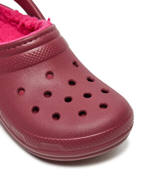 Crocs Natikači Classic Lined Clog 203591 Bordo Rdeča