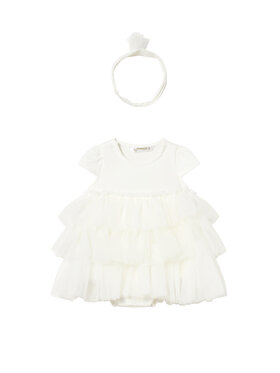 Mayoral Mayoral Elegantes Kleid 1601 Weiß Regular Fit