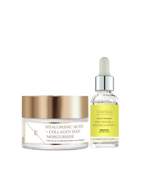 Erthskin London Erthskin London Krem na dzień z kwasem hialuronowym i kolagenem + olejek-serum Krem na dzień