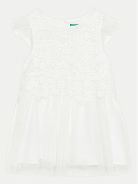 United Colors Of Benetton United Colors Of Benetton Ежедневна рокля 40WMGV01R Бял Regular Fit