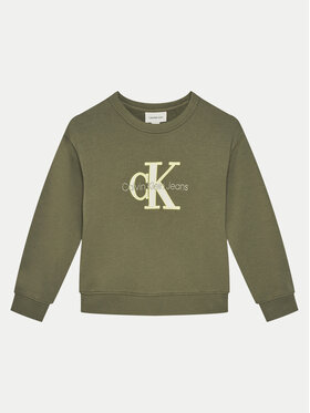 Calvin Klein Jeans Calvin Klein Jeans Суитшърт IB0IB02411 Зелен Relaxed Fit