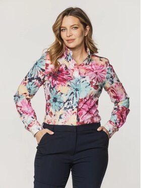 Willsoor Willsoor Koszula 61452 Różowy Slim Fit