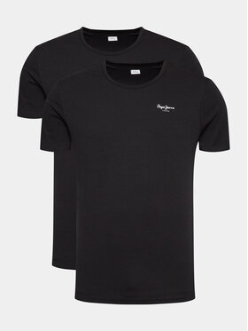 Pepe Jeans Pepe Jeans Set 2 tricouri Pepe Tshirt 2P PMU10976 Negru Regular Fit