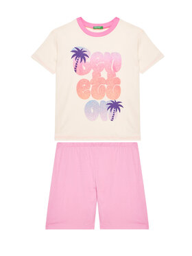 United Colors Of Benetton United Colors Of Benetton Pyžamo 30960P08O Ružová Regular Fit