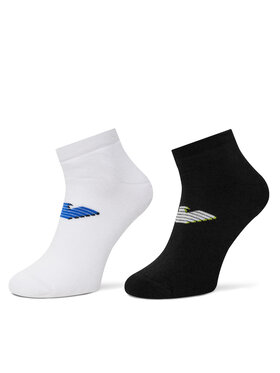 Emporio Armani Emporio Armani Sada 2 párů pánských nízkých ponožek EM000538 AF12299 MC001 Černá