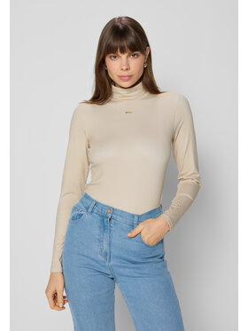 BIZUU BIZUU Bluzka OWAKA Beżowy Standard Fit