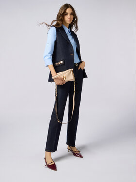 Oltre Oltre Jeansy P528R008312N034 Niebieski Baggy Fit