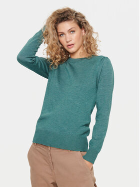 Saint Tropez Saint Tropez Džemper 30511753 Zelena Regular Fit