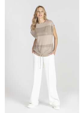Deni Cler Milano Deni Cler Milano Sweter T-DC-S205-E2-20-13-1 Beżowy Loose Fit