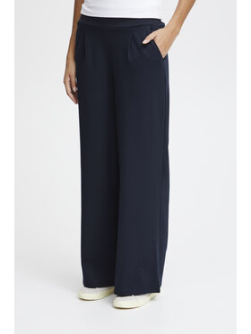 ICHI ICHI Pantaloni da donna IHKATE SUS LONG WIDE PA2 Blu Long Fit