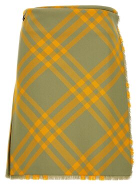 Burberry Burberry Φούστα midi 8077203 Κίτρινο Regular Fit