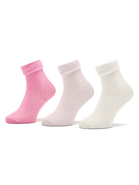 United Colors Of Benetton United Colors Of Benetton Zestaw 3 par wysokich skarpet dziecięcych 6AO3F211S 934 Różowy