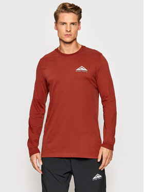 Nike Nike Longsleeve Trail CZ9821 Bordowy Standard Fit