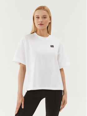 Under Armour Under Armour Тишърт Ua W Logo Lc Oversized Hw Ss 1379948 Бял Loose Fit