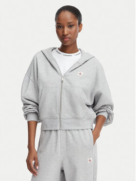Calvin Klein Calvin Klein Džemperis ar kapuci LV047C216G Pelēks Regular Fit
