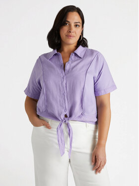 Fiorella Rubino Fiorella Rubino Koszula 5092L000149N009 Fioletowy Boxy Fit