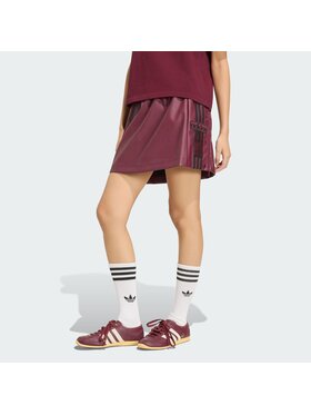 adidas adidas Spódnica z imitacji skóry PLEATHER ADIBREAK Czerwony Regular Fit