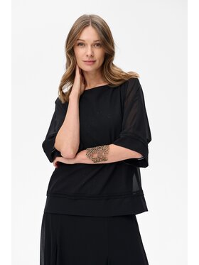 blue shadow blue shadow Bluzka Pola Czarny Regular Fit