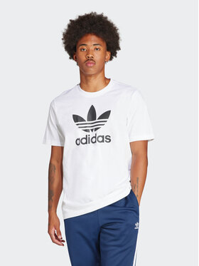 adidas adidas T-Shirt adicolor Trefoil IV5353 Λευκό Regular Fit